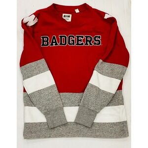 Tailgate Wisconsin Badgers women's shirt‎ crewneck pullover fleece embroidered S